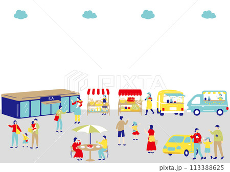 サービスエリアの風景 サービスエリアの風景 113388625