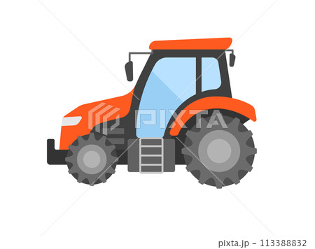 横から見た、トラクターのイラスト 横から見た、トラクターのイラスト 113388832