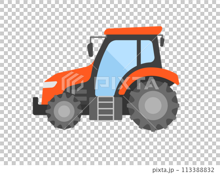 横から見た、トラクターのイラスト 横から見た、トラクターのイラスト 113388832
