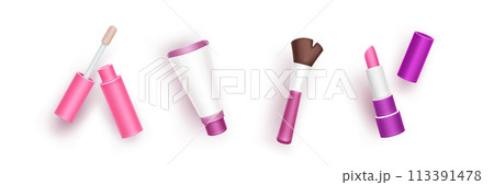 3d beauty cosmetic and makeup product vector icon 3d beauty cosmetic and makeup product vector icon 113391478
