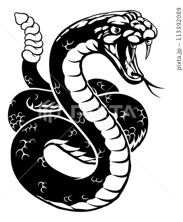 Rattlesnake Snake Animal Sport Team Cartoon Mascot 113392089