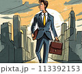 街を歩くビジネスマン 113392153