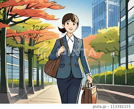 スーツを着た女性 スーツを着た女性 113392155