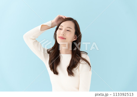 ミドル女性　ポートレート 113392513