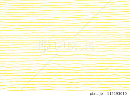 明るい黄色と白色の横ボーダー柄背景 113393010