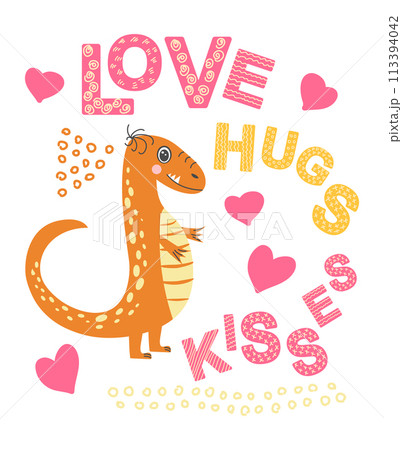 Scandinavian hand drawn illustration with dinosaur, dragon for greeting card, t-shirt, print, stickers, poster design Scandinavian hand drawn illustration with dinosaur, dragon for greeting card, t-shirt, print, stickers, poster design 113394042