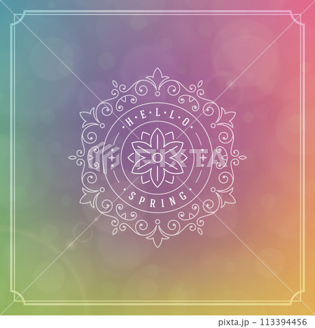 Spring Vector Typographic Poster or Greeting Card Design. Spring Vector Typographic Poster or Greeting Card Design. 113394456