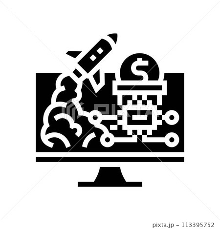 tech startup enthusiast glyph icon vector illustration 113395752