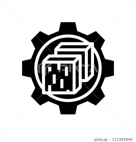 brass and copper steampunk vintage glyph icon vector illustration 113395840