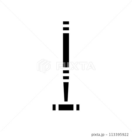 mallet croquet game glyph icon vector illustration 113395922