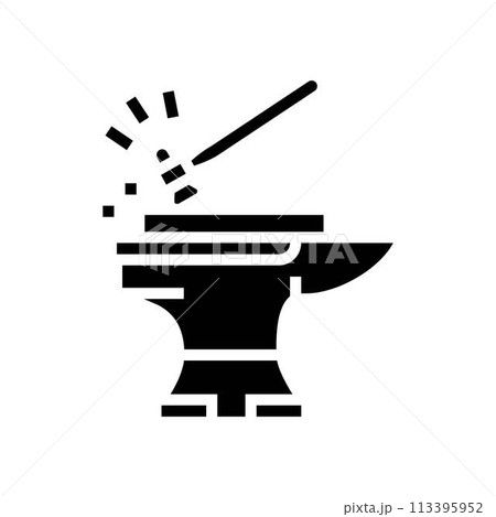 smithing blacksmith glyph icon vector illustration smithing blacksmith glyph icon vector illustration 113395952