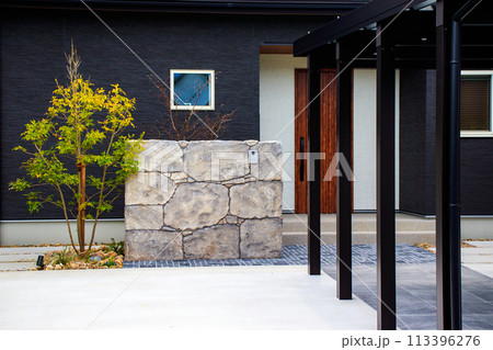 新築住宅 玄関アプローチ 新築住宅 玄関アプローチ 113396276