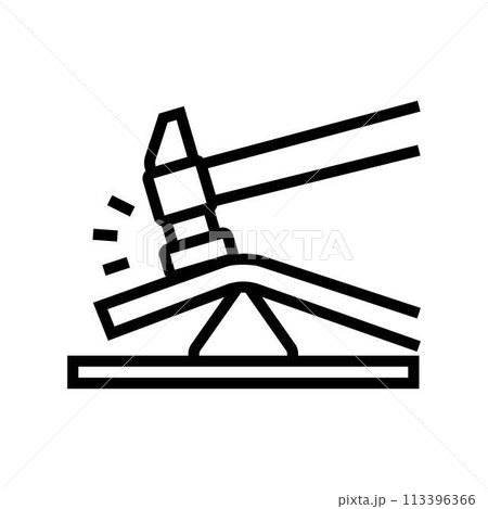 forming blacksmith line icon vector illustration 113396366