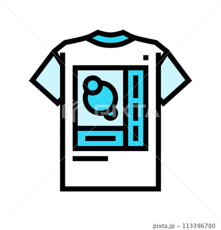 graphic tee streetwear cloth fashion color icon vector illustration graphic tee streetwear cloth fashion color icon vector illustration 113396780