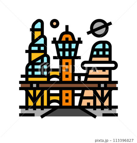 retro futurism steampunk vintage color icon vector illustration retro futurism steampunk vintage color icon vector illustration 113396827