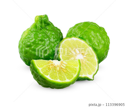 Bergamot isolated on white background Bergamot isolated on white background 113396905