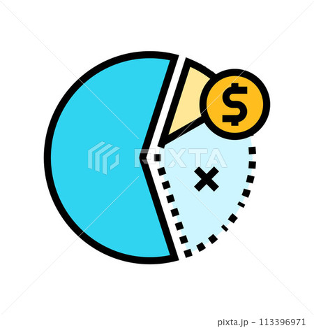minimalist budgeting lifestyle color icon vector illustration 113396971