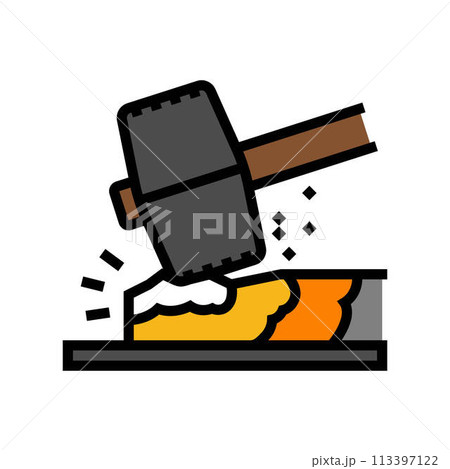 punch blacksmith color icon vector illustration punch blacksmith color icon vector illustration 113397122