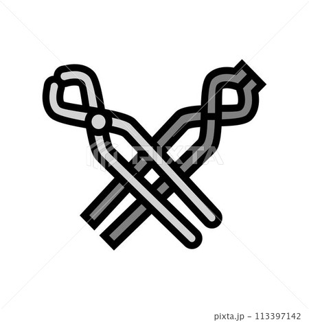 tongs blacksmith color icon vector illustration 113397142