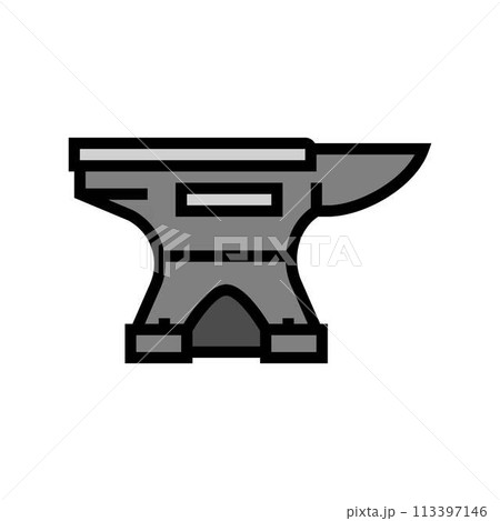 anvil blacksmith color icon vector illustration 113397146