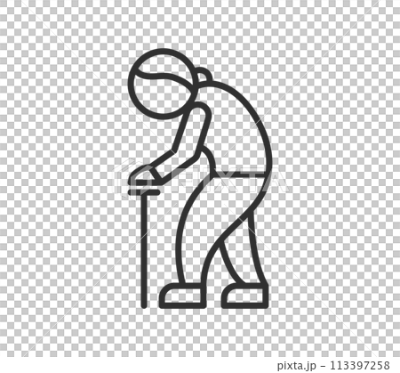 祖母的簡單線條畫插圖 113397258