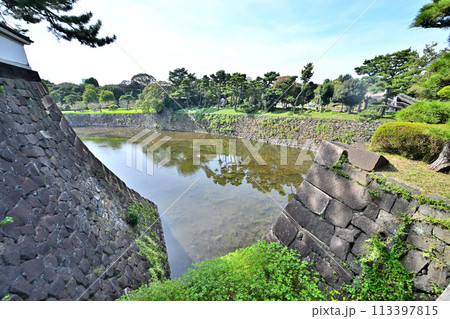 江戸城「北桔橋門」の石垣と門 113397815