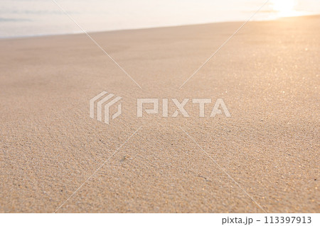 台湾澎湖縣ポンフー島の嵵裡シリビーチ夕日 Sunset in Penghu shili Taiwan 113397913