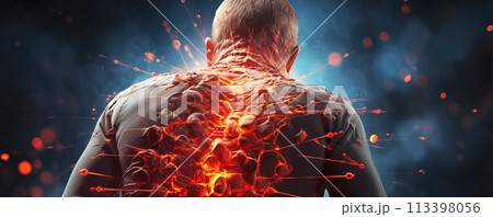Abstract background of the man with severe...のイラスト素材 [113398056] - PIXTA