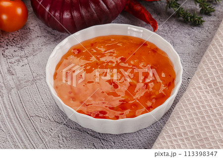Asian sweet and sour chilli sauce Asian sweet and sour chilli sauce 113398347