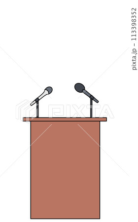マイクが設置された台のイラスト 113398352