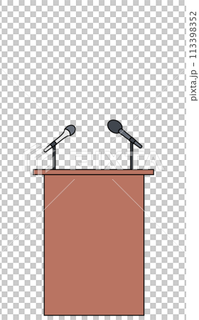 マイクが設置された台のイラスト 113398352