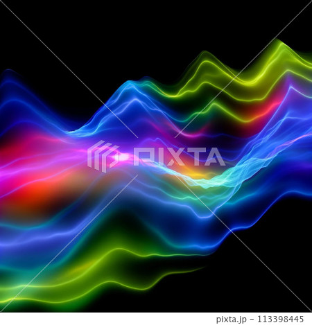粒状グラデーション背景 カラフルな光の渦 粒状グラデーション背景 カラフルな光の渦 113398445