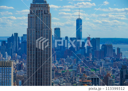 ニューヨークの街並み(ロックフェラーセンターから) ニューヨークの街並み(ロックフェラーセンターから) 113399312