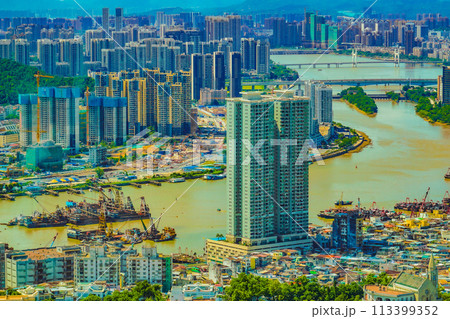 マカオの町並み（マカオタワーから撮影） 113399352