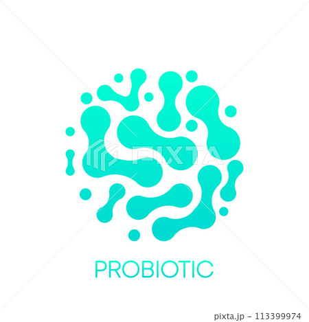 Probiotic Bacteria logo design. Vector illustration. 113399974
