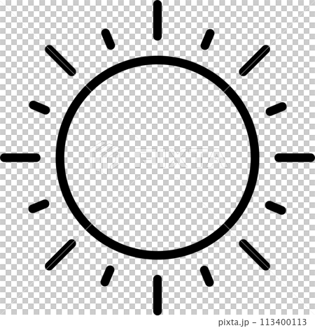 Sun icon representing brightness and weather Sun icon representing brightness and weather 113400113
