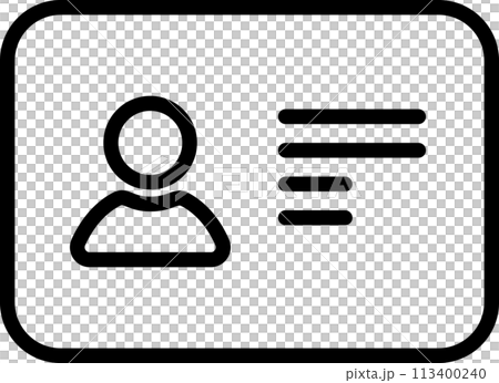 身分証明を表す証明書のアイコン 113400240
