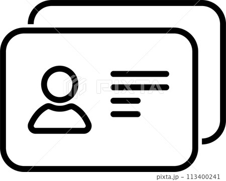 身分証のコピーを表すアイコン 113400241