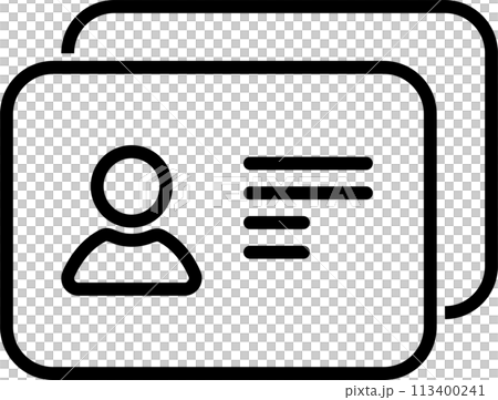 身分証のコピーを表すアイコン 113400241
