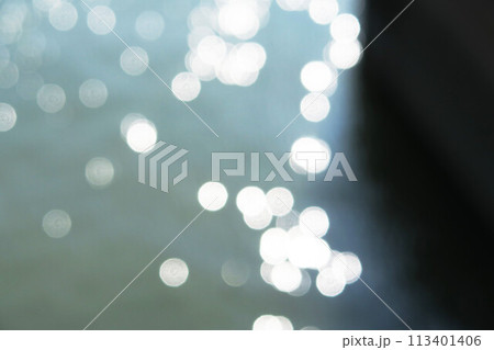 光の玉ボケが写る風景写真 113401406