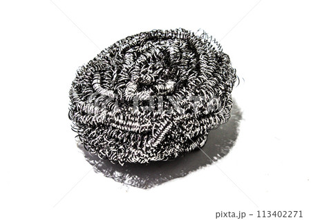 A picture of steel scrubber with selective focus 113402271