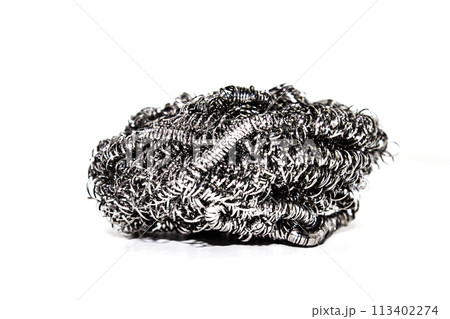 A picture of steel scrubber with selective focus 113402274