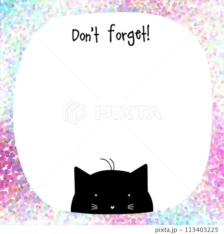 Remind blank note paper with copy space, colorful dotted pointillistic background Remind blank note paper with copy space, colorful dotted pointillistic background 113403225