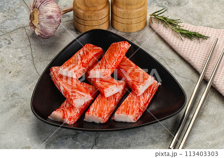 Crab meat stick surimi appetizer Crab meat stick surimi appetizer 113403303
