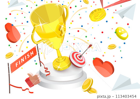 3D  Conceptual Illustration of Award Winner 113403454