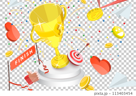 3D  Conceptual Illustration of Award Winner 113403454