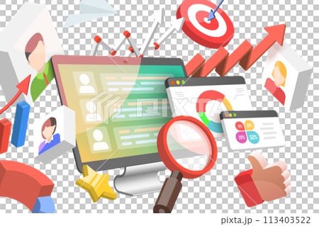 3D Isometric Flat Conceptual Illustration of... - Stock Illustration ...