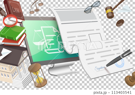 3D Conceptual Illustration of Legal Advice 3D Conceptual Illustration of Legal Advice 113403541