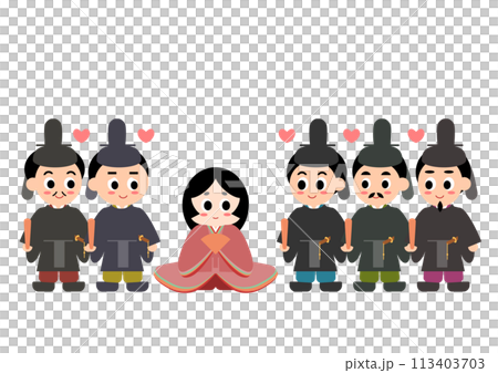 輝夜姬和她的五個追求者插畫 113403703