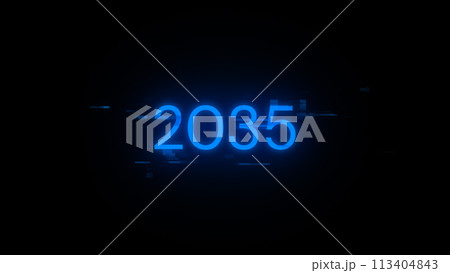 2035 text with screen effects of technological...のイラスト素材 [113404843 ...